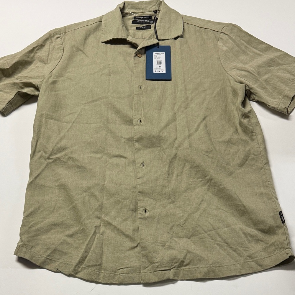 Kenneth Cole Casual Light olive color Button Down Shirt